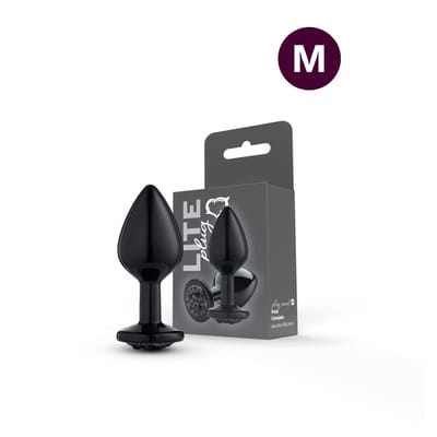 Plug Anal "M" no Formato Cônico com Detalhe de Pedra Brilhante Cravejada na Base - Sexy Fantasy Lite | 7,5 x 3,2 cm | Disponível em 2 Cores