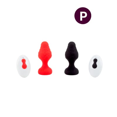 Plug Anal M em Formato Cônico com Texturas, 10 Modos de Vibração, Touch e Controle Remoto Sem Fio - YouVibe | 6,8 x 3,6 cm | Disponível em 2 cores