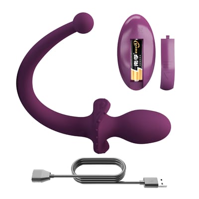 Plug Anal ''M'' no Formato de Rabo em Silicone com 12 Vibrações Poderosas e Controle Remoto Sem Fio - Pretty Love Ligeia | 7 x 3,4 cm