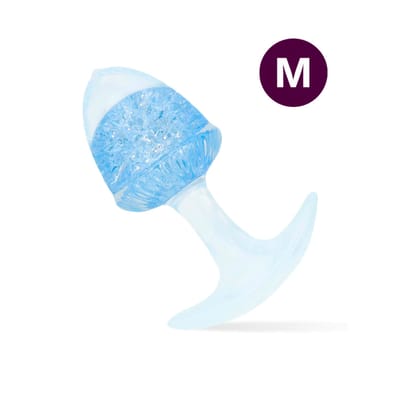 Plug Anal ''M'' de Silicone Platina Com Esfera de Vidro Interna - YouVibe | 7,4 x 3,8 cm | Disponível em 6 Cores