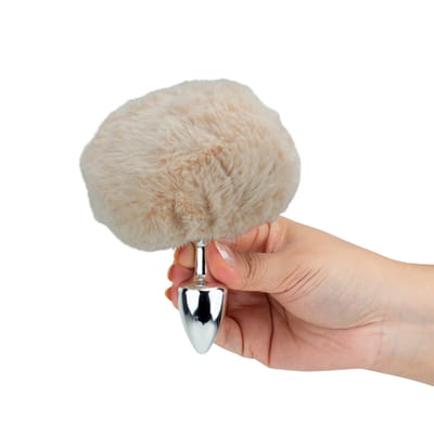 Plug Anal Tamanho ''P'' em Metal com Pompom - 5,4 x 2,6 cm | Hard | Disponível em 10 Cores