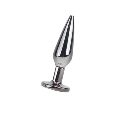Plug Anal Ônix no Formato Cônico Slim com Detalhe de Pedra Brilhante na Base - Hard | 10 x 2,7 cm | Disponível em 3 Cores