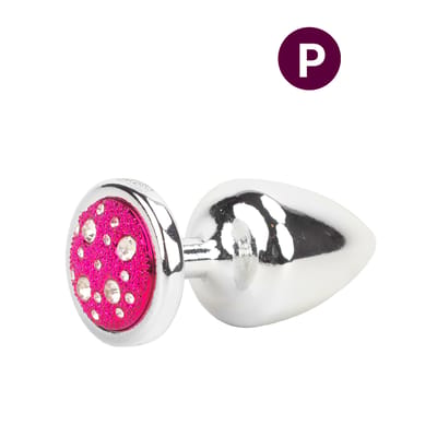 Plug Anal "P" em ABS Atóxico com Formato Cônico e Detalhes de Joias Cravejadas - Hard Less | 6 x 2,6 cm | Disponível em 14 Cores