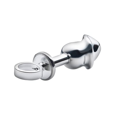 Plug Anal Prata com Formato de Glande e Dedal - Sexy Fantasy Lite | 7,5 x 2,5 cm