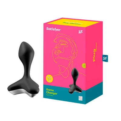 Plug Anal Recarregável em Silicone com 12 Programas de Vibrações e Á Prova D'Água - Satisfyer Game Changer | 11 x 3,2 cm