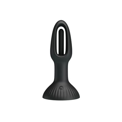 Plug Anal em Silicone com Formato Cônico, 7 Movimentos de Slap, Ventosa e Recarregável - Pretty Love Hubert | 11 x 3,9 cm