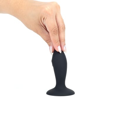 Plug Anal em Silicone com Ponta no Formato de Glande e Ventosa - S-Hande Arno | 8 x 3,1 cm