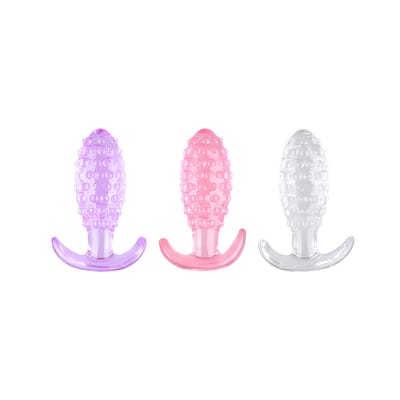 Plug Anal em Silicone e Formato Cônico com Texturas - SI | 10 x 4,2 cm | Disponível em 3 Cores