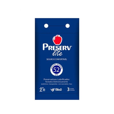 Preservativo Extra Fino Super Confortável - Preserv Lite | 3 Unidades