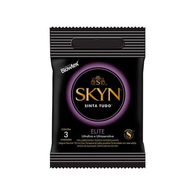 Preservativo Ultra Fino e Ultra Sensitive - Blowtex Skyn Elite | 3 Unidades
