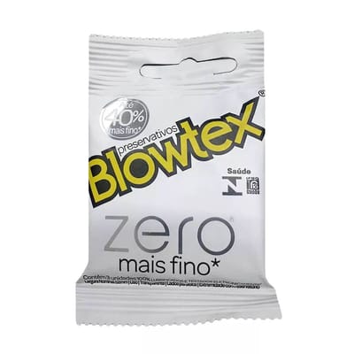 Blowtex Zero - Preservativos com Paredes mais Finas Proporcionando mais Prazer e Sensibilidade | 3 Unidades