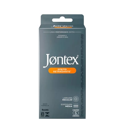 Preservativo com Efeito Retardante e Espessura Média - Jontex Linha Performance | 6 Unidades