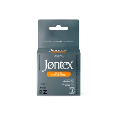 Preservativo com Espessura Média e Efeito Retardante - Jontex Linha Performance | 3 Unidades