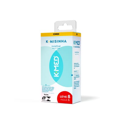 Preservativo Lubrificado Mais Fina - K-Med K.misinha Invisível | 8 Unidades