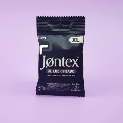 Preservativo Lubrificado Mais Largo - Jontex XL Lubrificado | 3 unidades