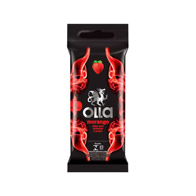 Preservativo Lubrificado Sabor Morango - Olla | 6 Unidades