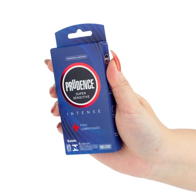 Preservativo Mais Fino e Lubrificado - Prudence Super Sensitive Intense | 6 Unidades