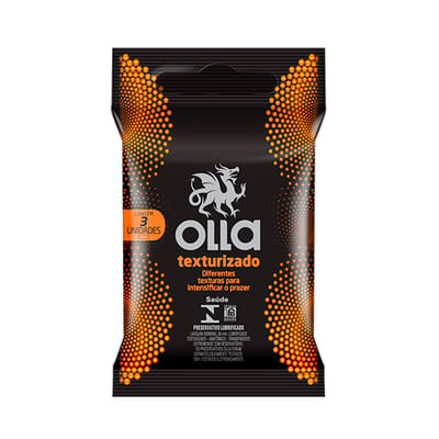 Preservativo Texturizado - Olla Stimulus - 3 Unidades