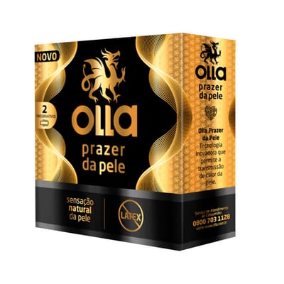Preservativo Com Sensação Natural da Pele e Sem Látex - Olla Prazer da Pele | 2 Unidades