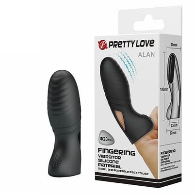 Dedeira Estimuladora de Clítoris em Silicone Macio com Vibração - Pretty Love Alan | 9,7 x 3,3 cm