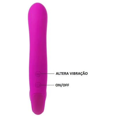 Vibrador Strapless Recarregável com  30 Variações de Vibração - Pretty Love Augus  | 21,5 x 3,5 cm