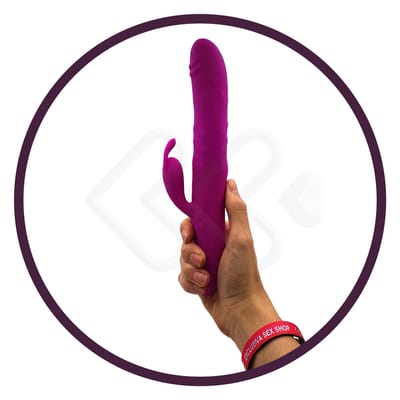 Vibrador Recarregável com Estimulador Clitoriano em Forma de Coelho, 4 Funções de Rotação que Simulam Movimentos de Vai e Vem e 7 Vibrações - Pretty Love Byron | Disponível em 2 Cores