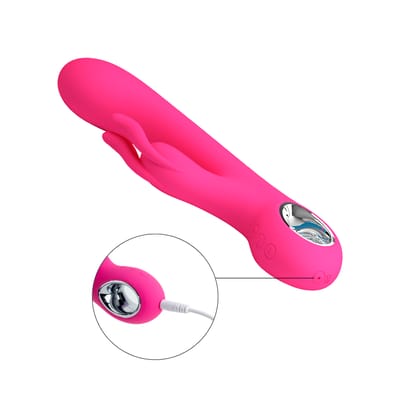 Vibrador Estimulador de Ponto G e Clitóris em Silicone com 7 Modos de Vibração e Carregamento via USB - Pretty Love Carina | 10,5 x 3,4 cm