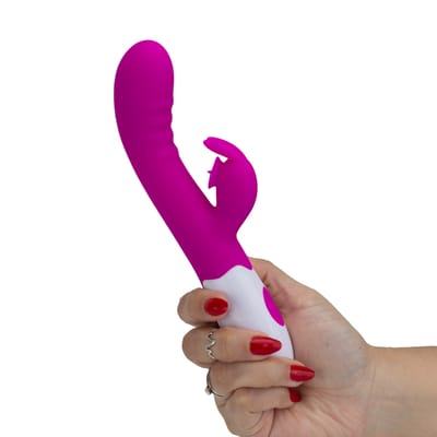 Vibrador de Ponto G com Língua Estimuladora de Clitóris e 30 Níveis de Vibração - Pretty Love Cerberus | 10,1 x 3,2 cm | Disponível em 2 Cores