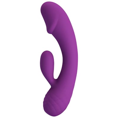 Vibrador de Ponto G e de Clítoris em Silicone Super Macio com 12 Modos de Vibração, Função Memória e Recarregável - Pretty Love Ron | 18 x 3,4 cm | Disponível em 2 Cores