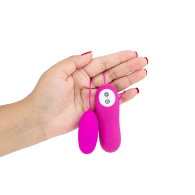 Cápsula Vibratória com 12 Modos de Vibração e Controle Remoto com Fio - Pretty Love Eunice | 5,8 x 2,7 cm