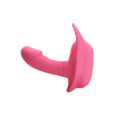 Estimulador em Forma de Concha com Mini Pênis Penetrável, 10 Modos de Vibração e Aplicativo - Pretty Love Fancy Clamshell  | 7,2 x 2,5 cm