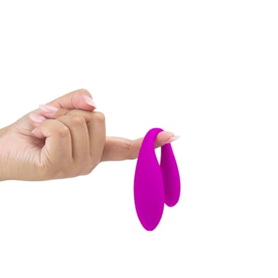 Vibrador para Casal em Silicone com 30 Modos de Vibração e Recarregável via Cabo USB - Pretty Love Fascination | 6,7 x 2,2 cm