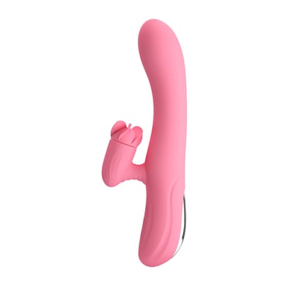 Vibrador de Ponto G com 7 Modos de Vibração e Estimulador de Clitóris com 4 Funções de Rotação - Pretty Love Gina | 12 x 3,6 cm