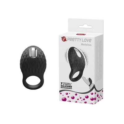 Anel Peniano Recarregável em Silicone com Estimulador de Clítoris e 7 Modos de Vibração - Pretty Love Heloise