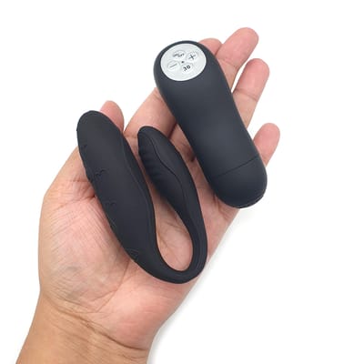 Vibrador Recarregável para Casal com 30 Modos de Vibração, 3 Velocidades e Controle sem Fio - Pretty Love Indulgence Plus | 7,7 x 2,1 cm