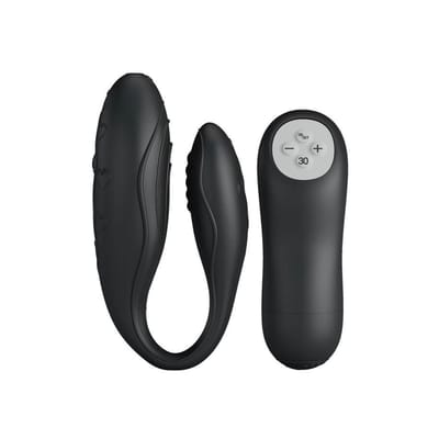 Vibrador Recarregável para Casal com 30 Modos de Vibração, 3 Velocidades e Controle sem Fio - Pretty Love Indulgence Plus | 7,7 x 2,1 cm