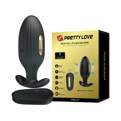 Plug Anal Recarregável em Silicone com 7 Modos de Vibração, 3 Modos de Choque e Controle sem Fio - Pretty Love Kelly | 8 x 3,2 cm