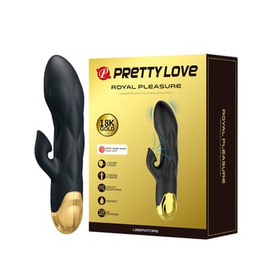 Vibrador Estimulador de Ponto G e Clítoris Recarregável em Silicone Ultra Macio com 7 Modos de Vibração e de Sucção - Pretty Love Liberators | 10,5 x 3,8 cm