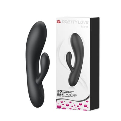 Vibrador Estimulador de Ponto G e Clítoris em Silicone com 30 Modos de Vibração - Pretty Love Matt | 10,9 x 3,5 cm