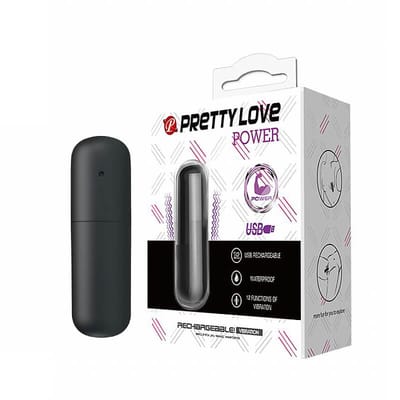 Cápsula Vibratória Recarregável com 12 Modos de Vibrações e Função Memória - Pretty Love Power | 6,1 x 1,8 cm | Disponível em 2 Cores