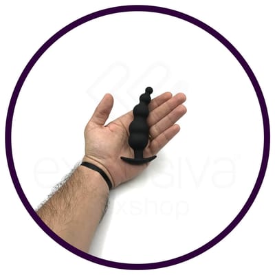 Pretty Love Special Anal Stimulation - Plug Anal em Silicone com Formato Escalonado e 5 Esferas de Tamanhos Gradativos - 11 x 2,9 cm