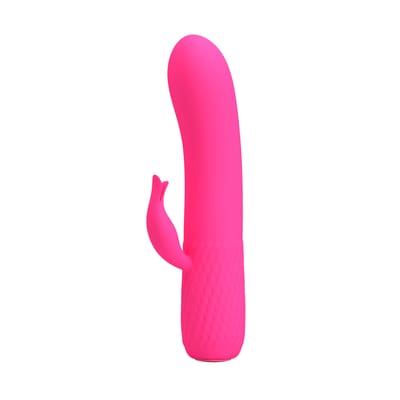 Vibrador Recarregável com Estimulador de Clítoris, 12 Modos de Vibração e Função Memória - Pretty Love Omar | 9,5 x 2,9 cm | Disponível em 2 Cores