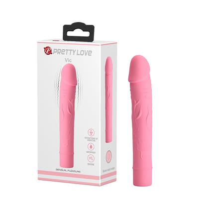 Vibrador Estimulador de Ponto G em Silicone com 10 Modos de Vibração - Pretty Love Vic | 15,2 x 3 cm | Disponível em 2 Cores