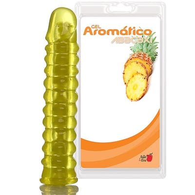 Prótese Articulada com Formato de Pênis Cyclic em Gel com Aroma de Abacaxi - 23 x 3,5 cm