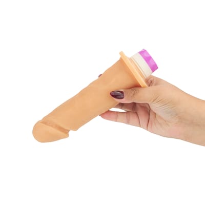 Prótese Peniana Realística em PVC com Veias Salientes, Glande e Vibrador Multivelocidade - Pura Luxúria | 16,5 x 4,7 cm | Disponível em 3 Cores
