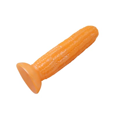 Prótese Peniana Divertida em Formato de Espiga de Milho com Texturas e Ventosa - Passionate Fruit | 14,5 x 3,5 cm