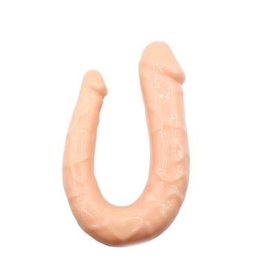 Prótese Peniana Dupla em Jelly com Glande Definida e Veias - Double Dong | 28 x 3,2 cm | Disponível em 4 Cores