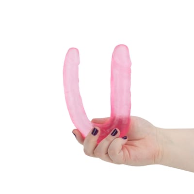 Prótese Peniana Dupla em PVC Translúcido com Glande e Texturas - Chisa Hi-Rubber 13" | 39 x 3,3 cm | Disponível em 2 Cores