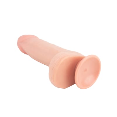 Prótese Peniana Realista em TPE com Escroto Texturizado, Ventosa Removível e Vertebrado - SI Mr. Switch 8.26"| 15,5 x 4,3 cm