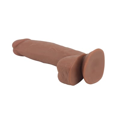 Prótese Peniana Realística com Pele Beliscável, Glande Definida, Veias, Escroto e Ventosa - Lovetoy Sliding-Skin Dong 8.0" | 15,3 x 4,1 cm | Disponível em 2 Cores